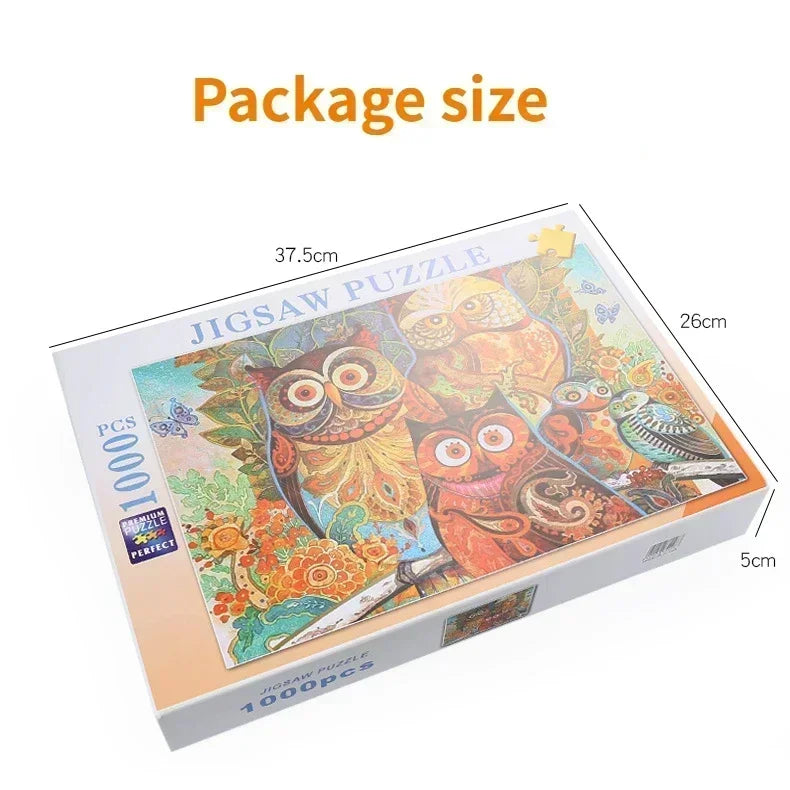 75*50cm 1000PCS Paper Jigsaw Puzzle Landscape Famous Painting Puzzle Character Series Series Home Decaoration Gift