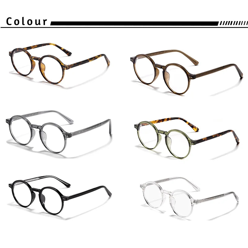 CATERSIDE New Men's Optical Glasses Customized 1.56 refractive index Round Lenses Prescription Glasses Women Reading Eyeglass