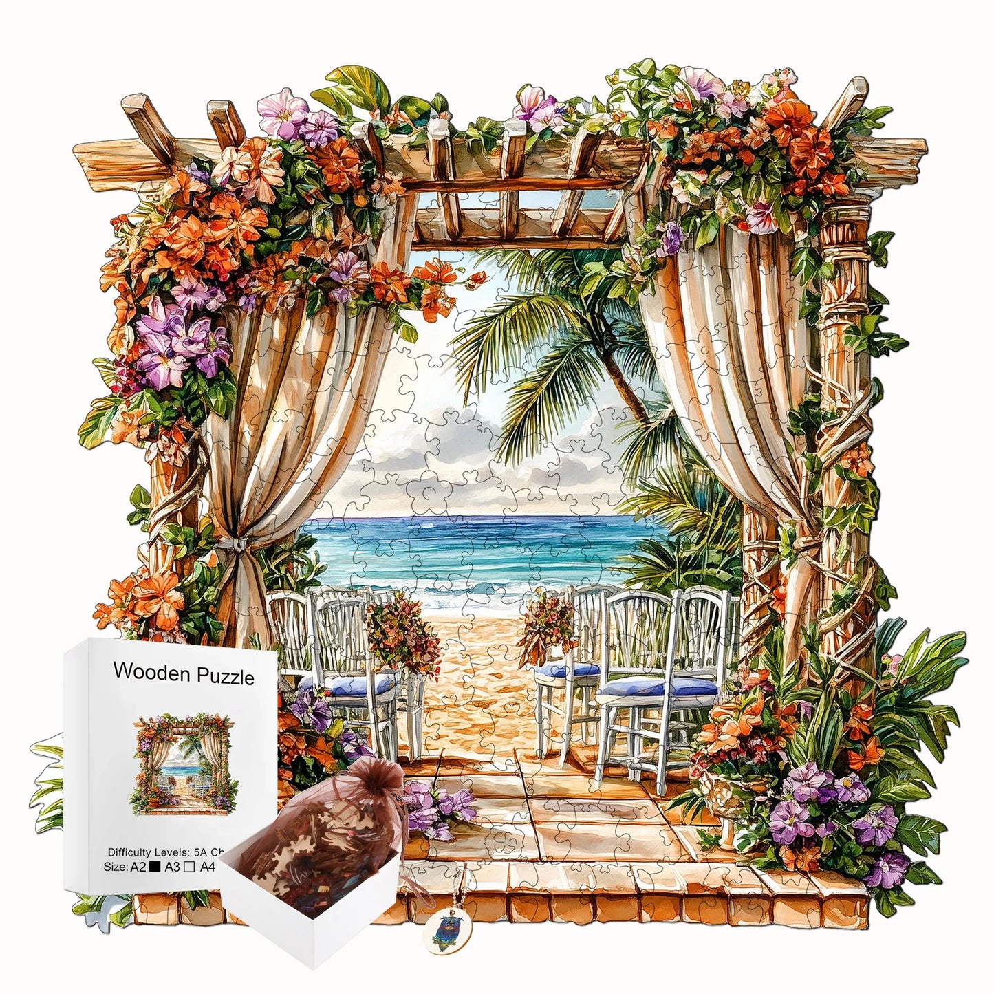 Challenging Wooden Jigsaw Puzzles Home Decor Unique Shape Christmas and Halloween Gift Toy for Teen and Kid