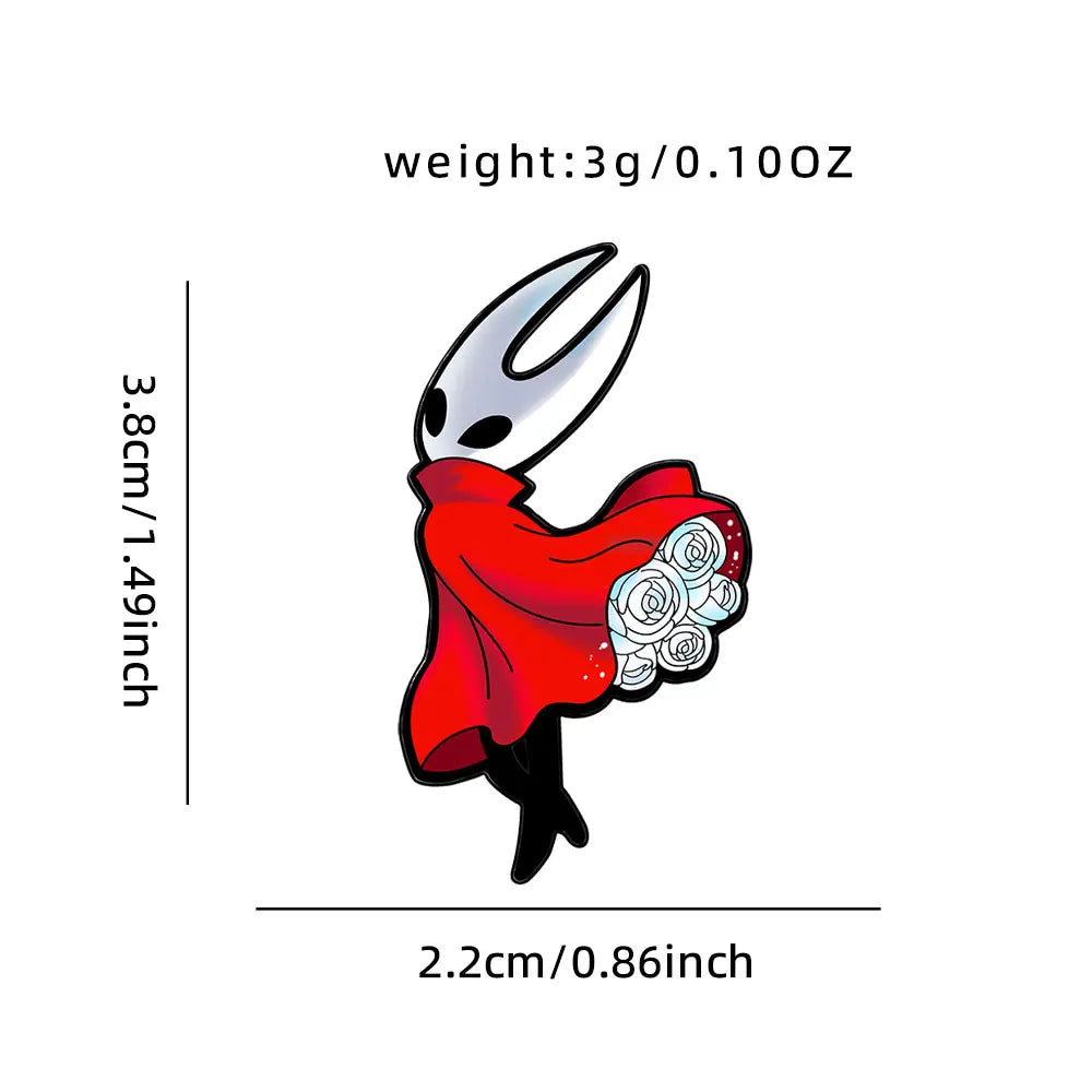 4pcs Hollow Knight Silksong Enamel Pin Set Cartoon Brooch Lapel Pins for Backpacks And Clothes Accessories Gift