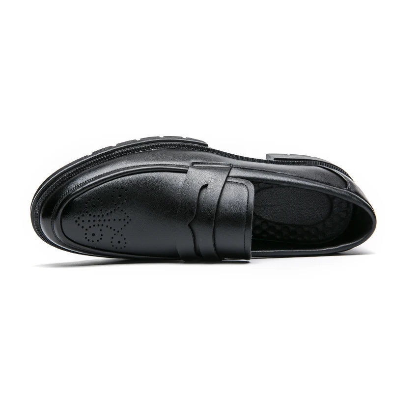 Men's Dress Shoes Retro Casual Business Leather Shoes Men Office Loafers Formal Social Brogues Wedding Leather Shoes For Men