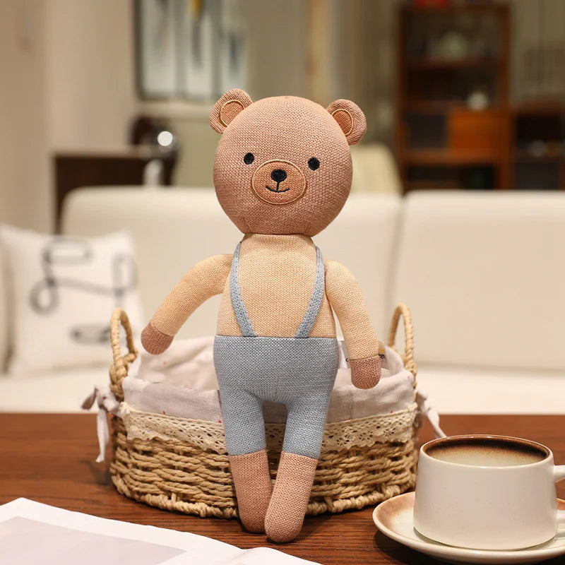 1pc 30cm Cute Rabbit Wear Cloth With Dress Plush Toy Stuffed Soft Animal Dolls Panda Cat Dog For Baby Birthday Gift