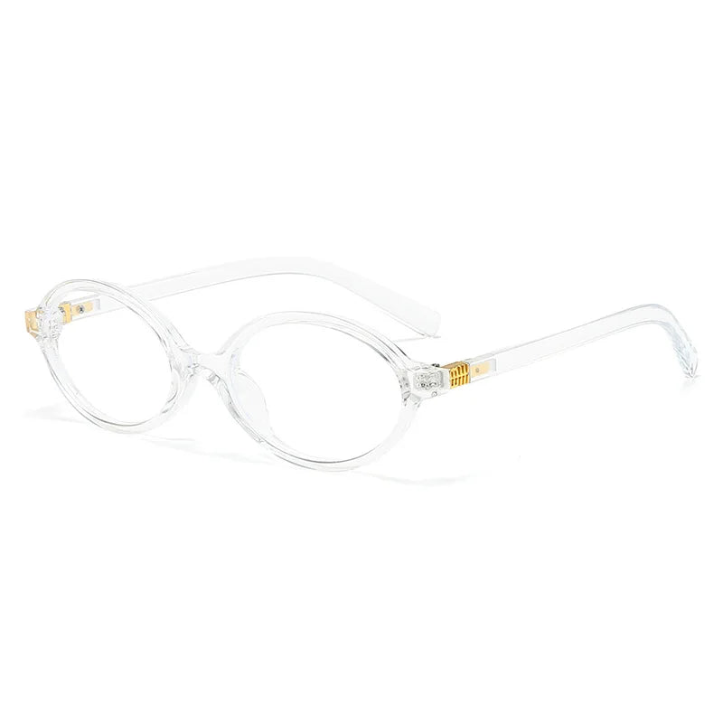 1pc Women'S Oval Frame Glasses, Sexy Retro Elegant Casual Temperament Spectacles for Daily Commute Party Street Style