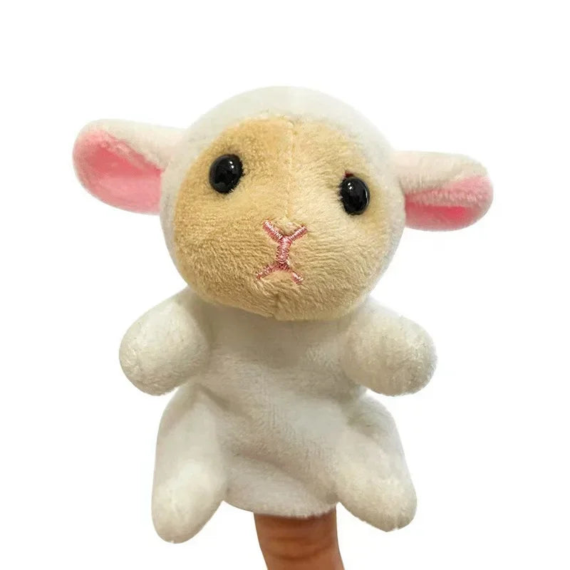 New Hand Puppet Plush Toy Cartoon Animal Family Finger Puppet Role Play Tell Story Cloth Doll Educational Toys For Children Kids