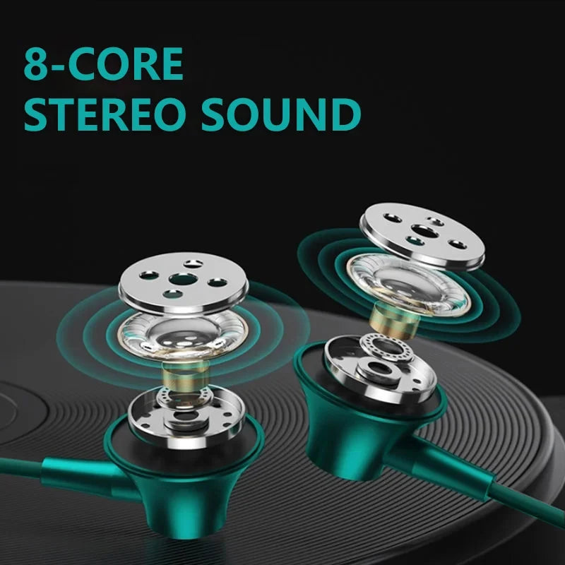 Wired Headphones Noise-cancelling Bass In-ear Movement 3.5mm With Microphone Original Typec Fitting For Xiaomi Huawei Samsung