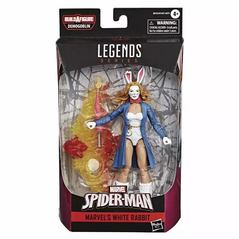 Original Hasbro Marvel Legends Series Spider-Man WHITE RABBIT Anime Figure Toy Model Collection