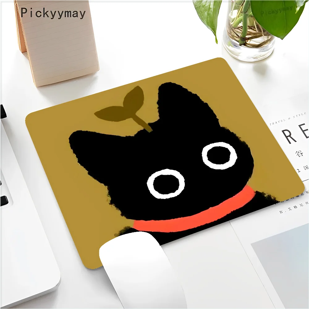 Funny Black Cat Mouse pad PC Desk Mat Table Big Mouse Pad PC Non-slip Rug z5