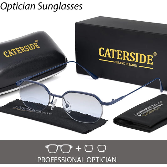 CATERSIDE Half Frame Optical Sunglasses Men Hip-Hop Style Custom Prescription Sun Glasses Women Driving Party Holiday Eyewear