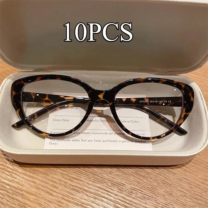 Retro Sweet Cool Spice Millennium Y2K Cat Eye  Frame Anti Blue Light Glasses for Women Black Frame European American Eyeglasses