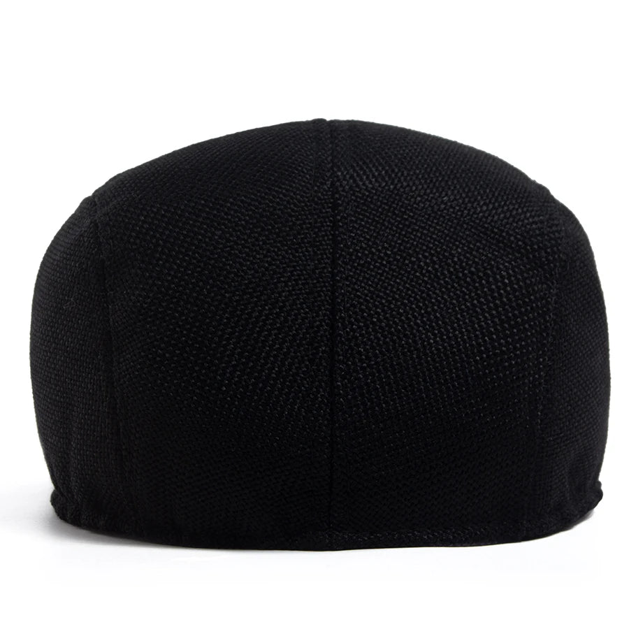 Men's Linen Flat Cap Spring Summer Vintage Visor Beret Breathable Ivy Newsboy Hat Women Fashion Cap Suitable For Small Slim Face