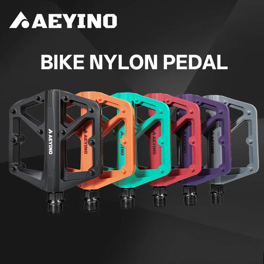 AEYINO Ultra-light Mountain Road Bicycle Pedals Non-slip Nylon Du-Bearing Folding Bike Pedals Bicycle Pedal Cycling Accessories