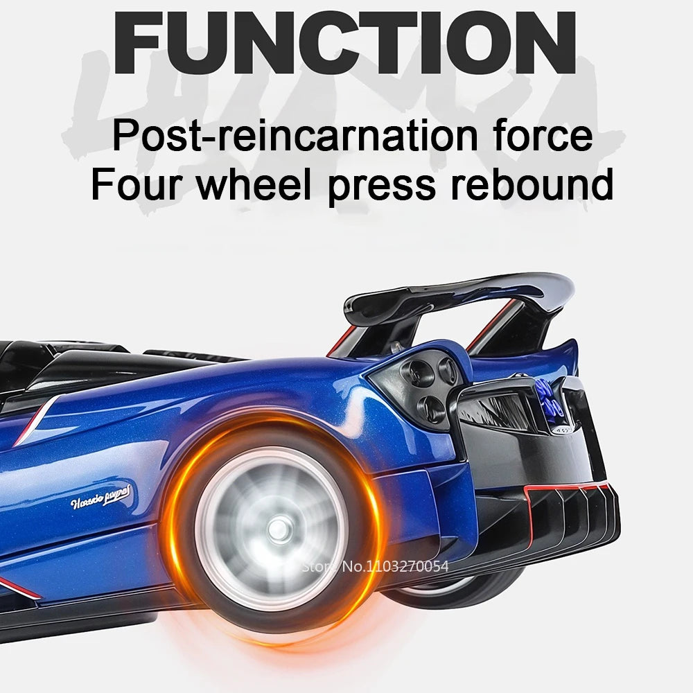 1:32 Pagani Huayra BC HP Diecast Alloy Sports Cars Model Toys with Sound Light Pull Back Doors Opened Vehice Boy Christmas Gifts