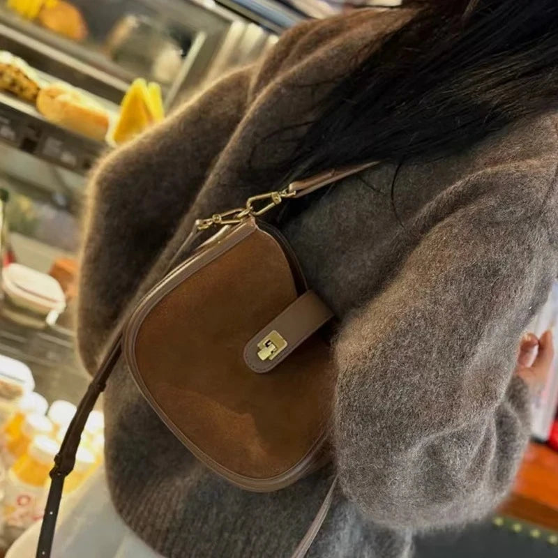 Women‘s Cowhide Genuine Leather Faux Suede Tote Bags For Women Luxury Designer Handbags Purses Luxury Design Crossbody Bags