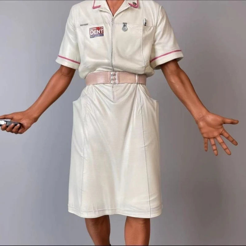 21in / 54 cm Series DC Heath Ledger Nurse Uniform Joker Figure Standing Scene
