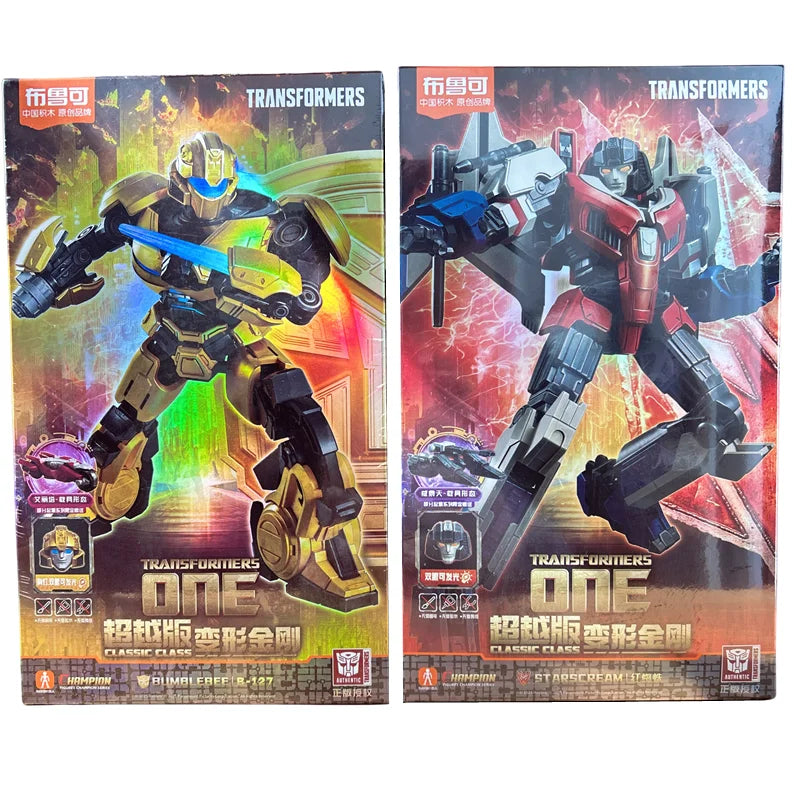 Movie Transformers One Toys LED Optimus Prime Starscream Megatron Action Figures