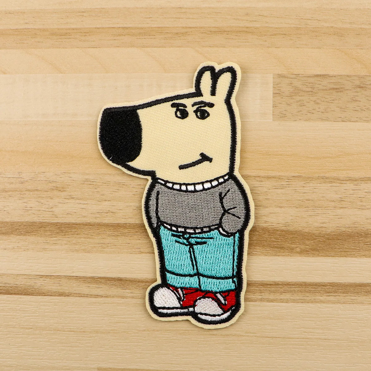 Cool Dog Embroidery Patch Funny Animal Iron On Patches For Clothing Thermoadhesive Patches On Clothes DIY Sew Badges