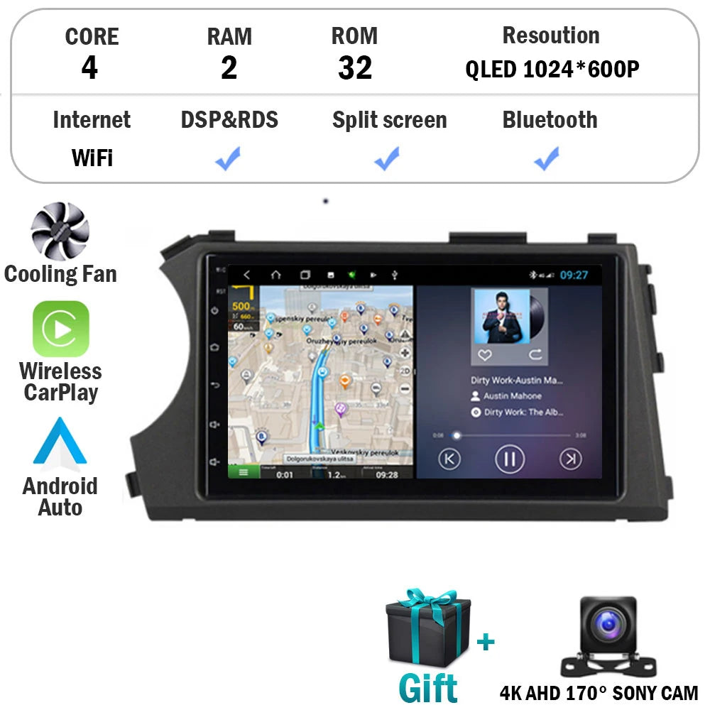 Android 14 HD 7inch Touch Screen Car Radio Multimedia For SSangyong Actyon Kyron Video Player Navigation GPS Carplay Head Unit