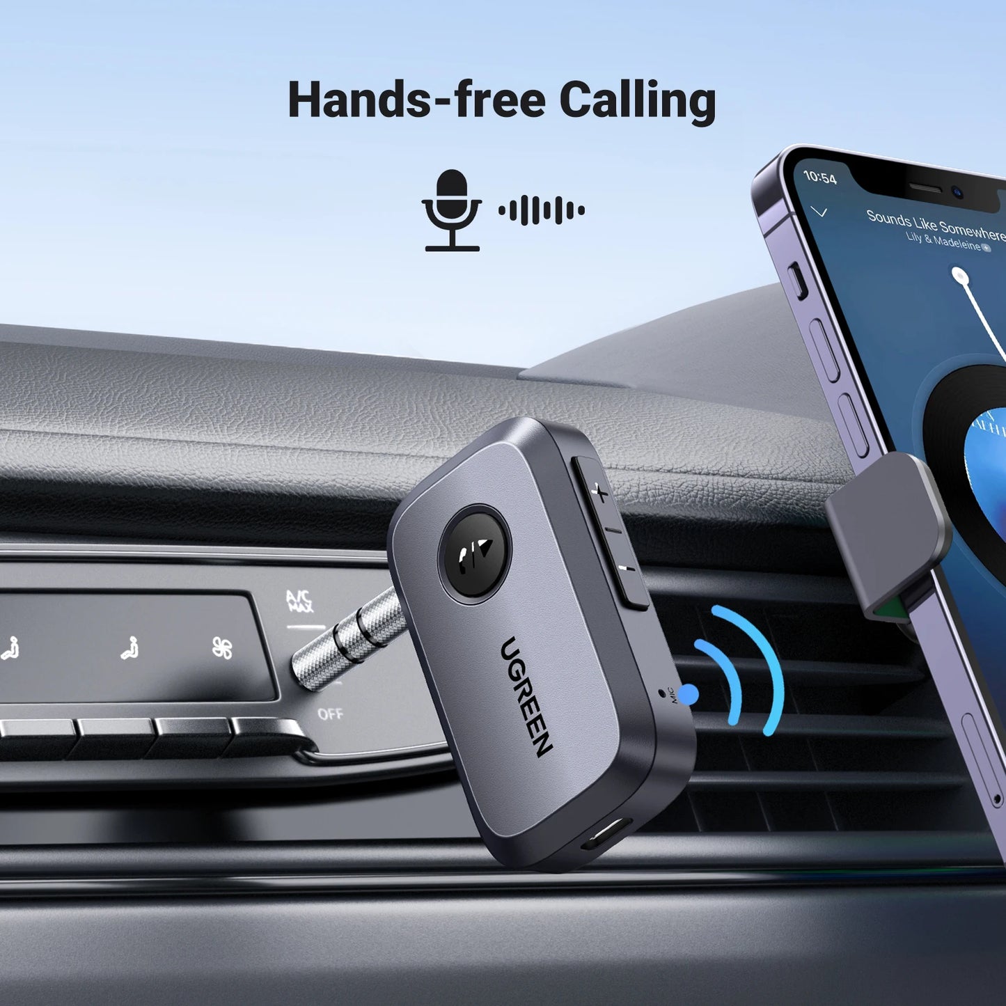 Bluetooth 5.3 Audio Receiver Car Adapter Wireless Car 3.5mm Jack Mic Handsfree