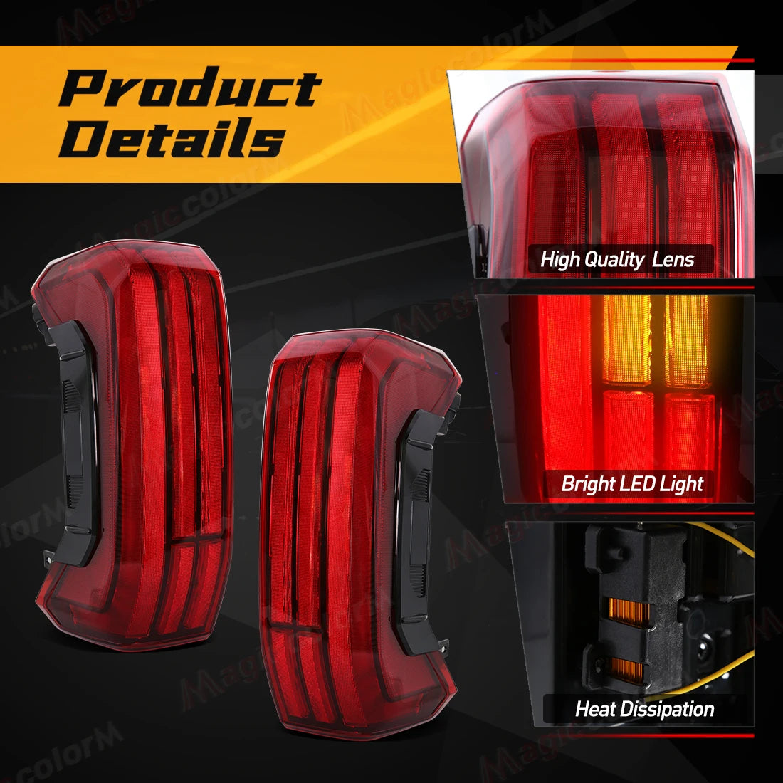 Pair Of Car Tail Light Assembly For Toyota Tundra 2022 2023 2024 US Version Rear Driving Warning Brake Turn Signal Tail Lamps