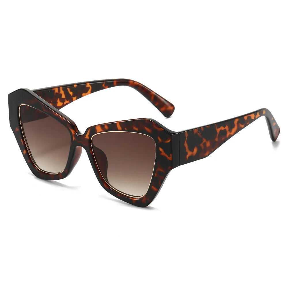JNPCXI Ins Popular Fashion Cat Eye Women Sunglasses Polygon Shades UV400 Retro Candy Color Men Sun Glasses