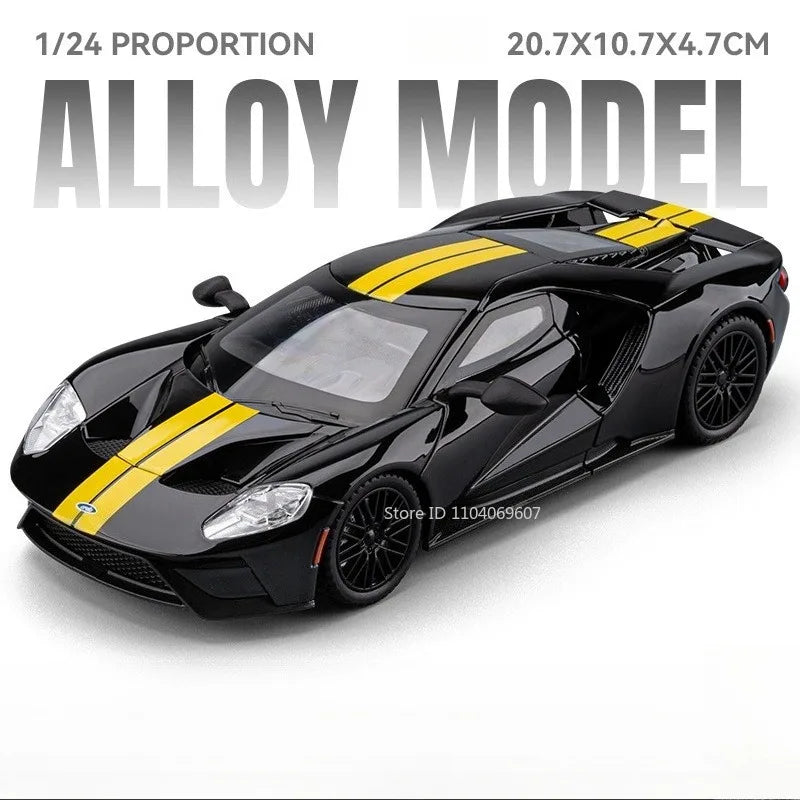 1:24 GT MC20 Alloy Diecast Supercar Toys Models Sound Light Pull Back Shock Absorption Miniature Vehices Friend's Holiday Gifts