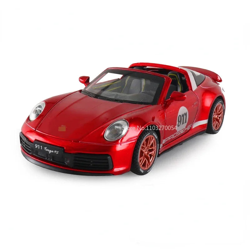 1:32 911 Targa 4S Cayenne Diecasts Model Alloy Boys Toys Miniature Supercar 4 Door Opened Vehicle Collectibles for Kid Toy Gifts