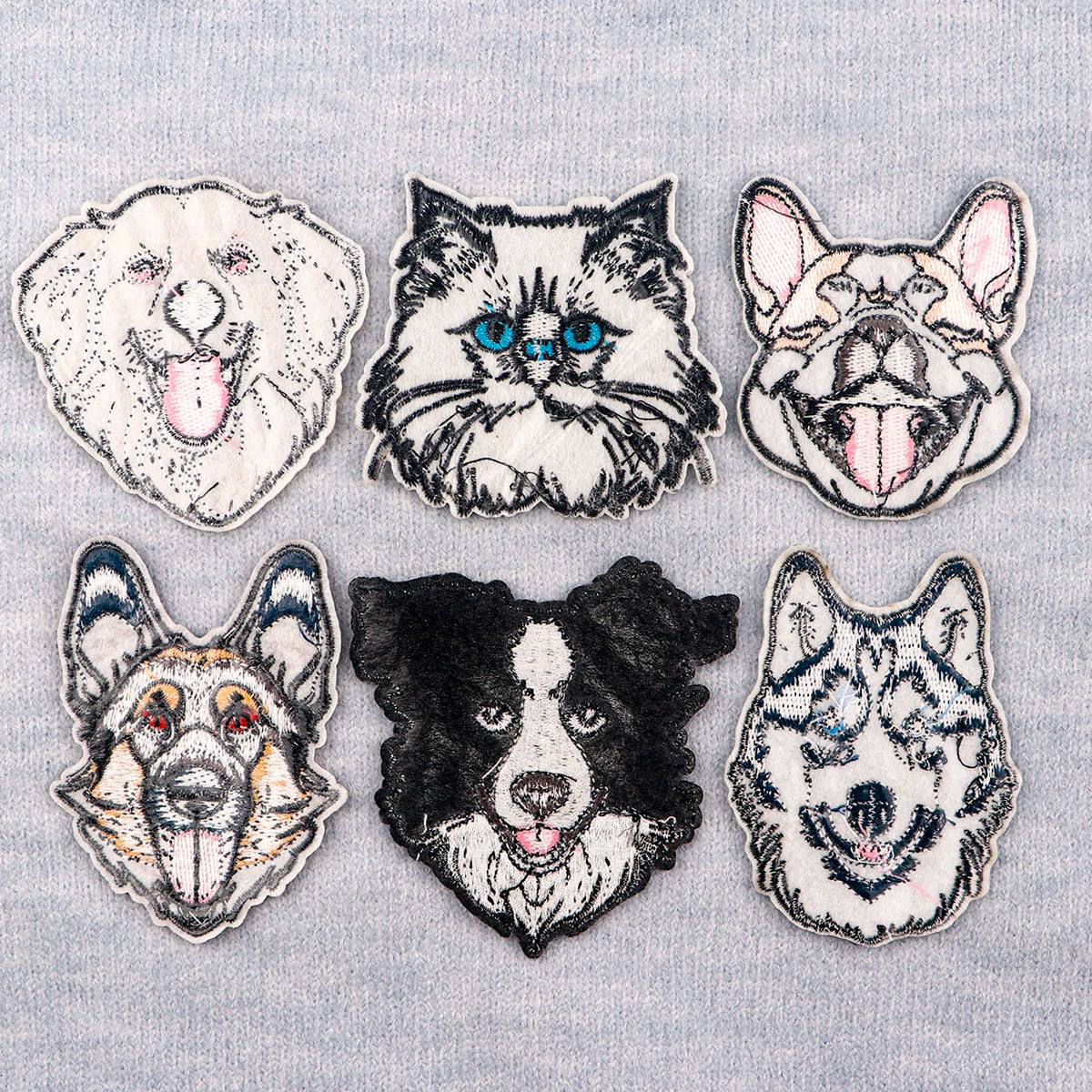 Cute Pet Dogs Embroidery Patch Cartoon Animals Iron On Patches For Clothing Thermoadhesive Patches On Clothes DIY Sew Badges