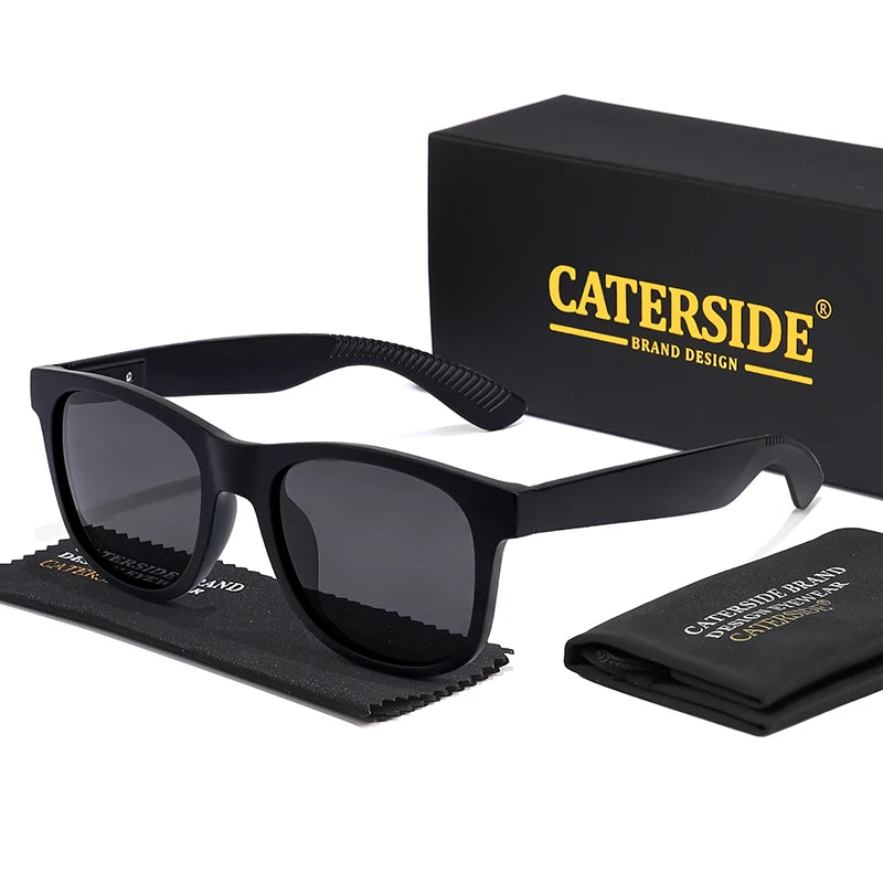 CATERSIDE Polarized Sunglasses Fashion Men's Square Outdoor Sports Sun Glasses Women's Travel Driving UV400 Simple Style