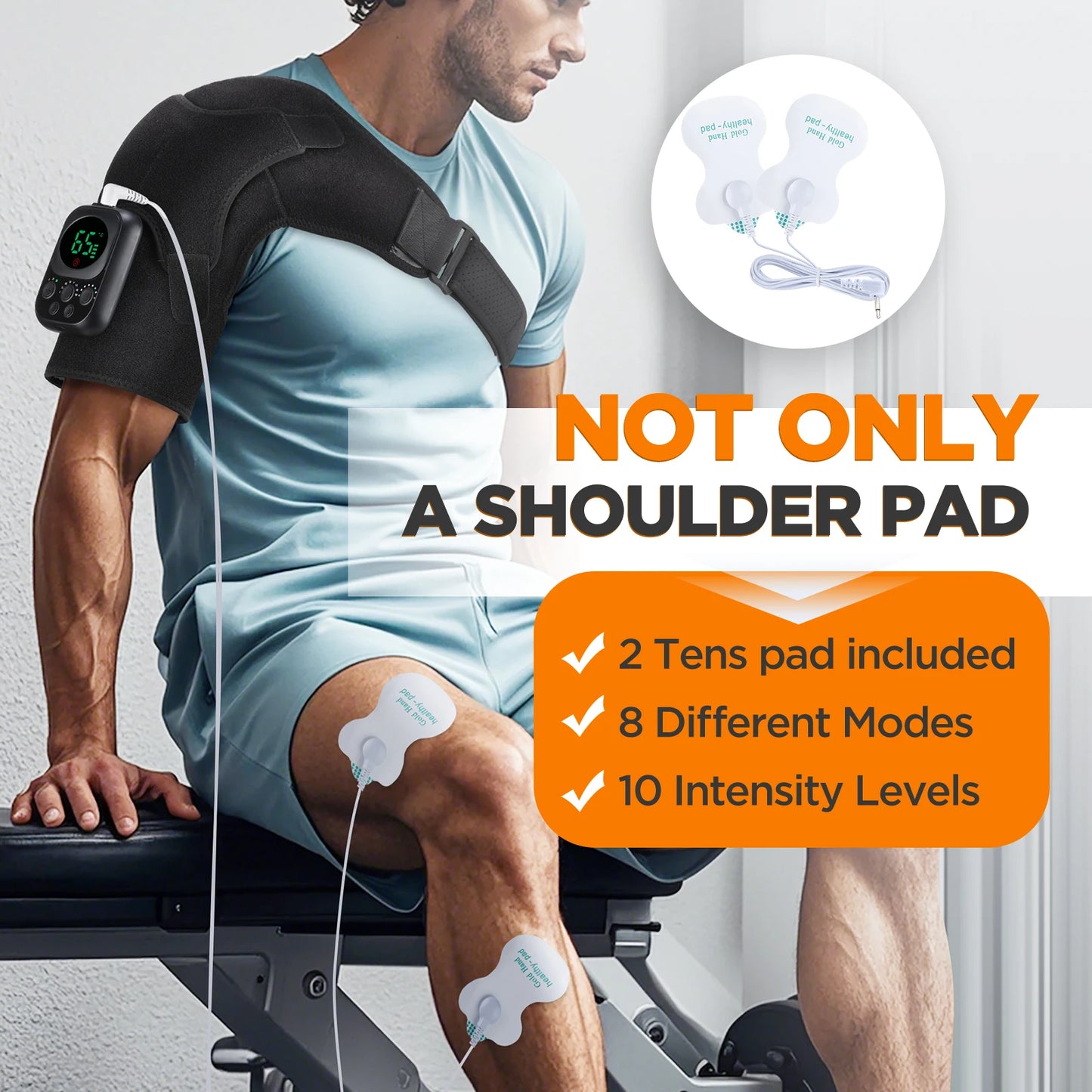 Wireless Shoulder Massage Belt APP Control Heating Vibration Shoulder Arm Muscle Relaxation Support Wrap Shoulder Protective