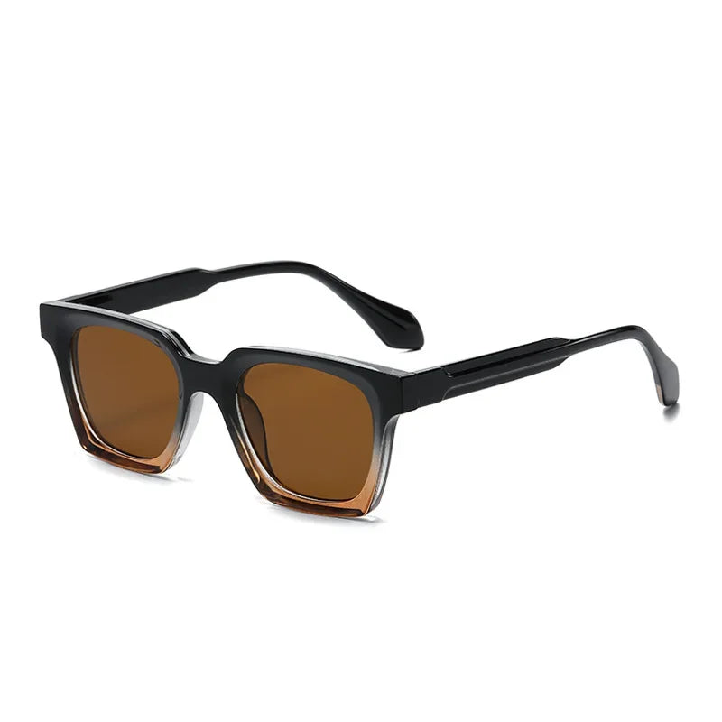 LNFCXI Fashion Rivet Square Sunglasses Women for Men Luxury Brand Designer Sun Glasses Punk Anti Blue Light Eyeglasses Frame