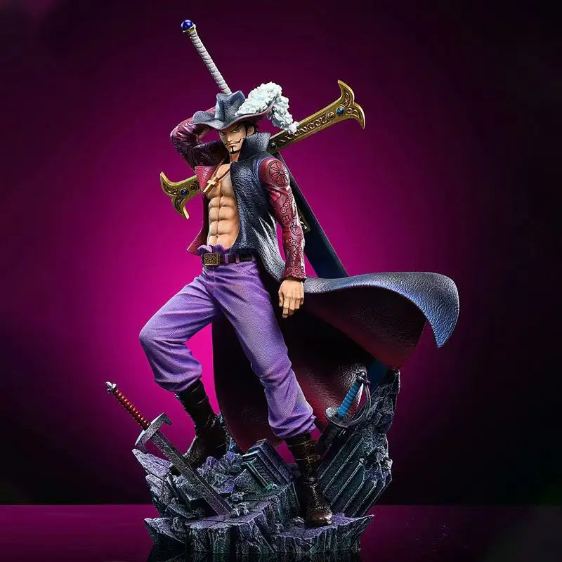 28CM 11inch ONE PIECE Eagle eye Dracule Mihawk Anime Figure Top War PVC Model