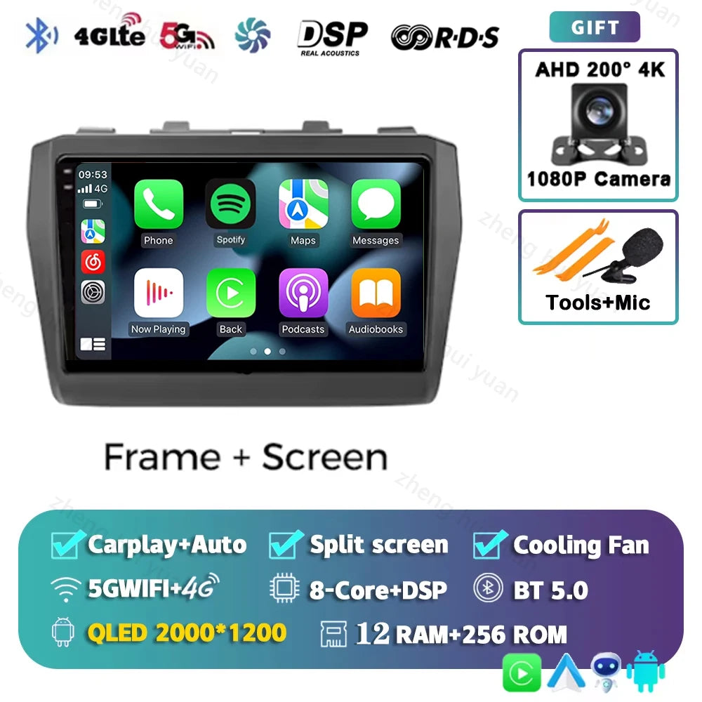 CarPlay Auto Android 15 For Suzuki Swift 2017 2018 2019 2020 2021 Car Radio Multimedia navigation video DVD Autoradio Stereo 4G