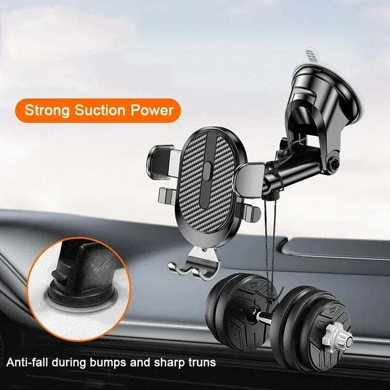 Car Phone Holder Sucker Mobile Smartphone Cellphone Bracket Tablet Vehicles Mount Stand GPS For iPhone 15 Xiaomi Huawei Samsung