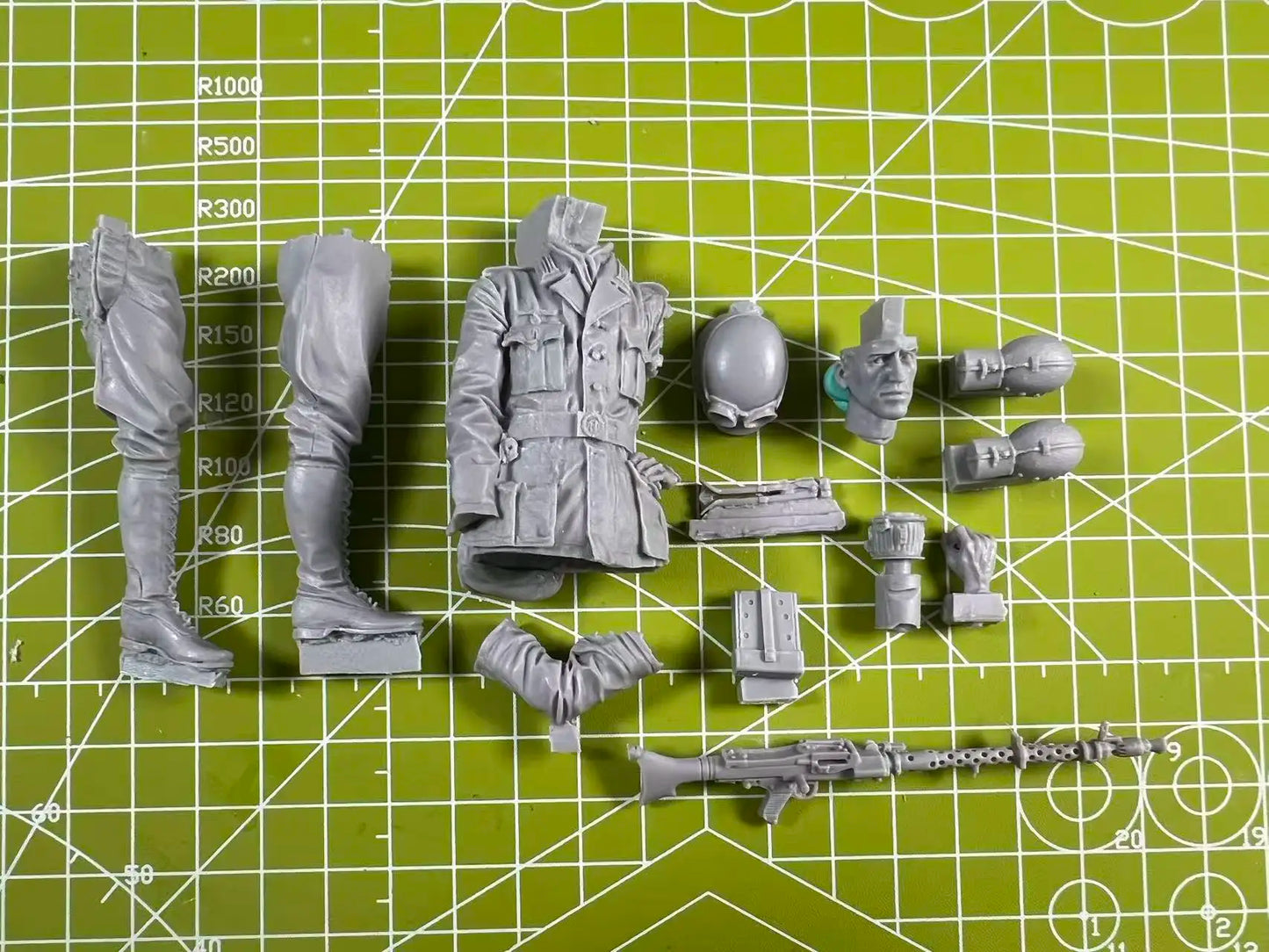 1: 16 Casting Resin Model Grey Kit African Infantry GK Model 1-Person Model Requires Assembly Unpainted
