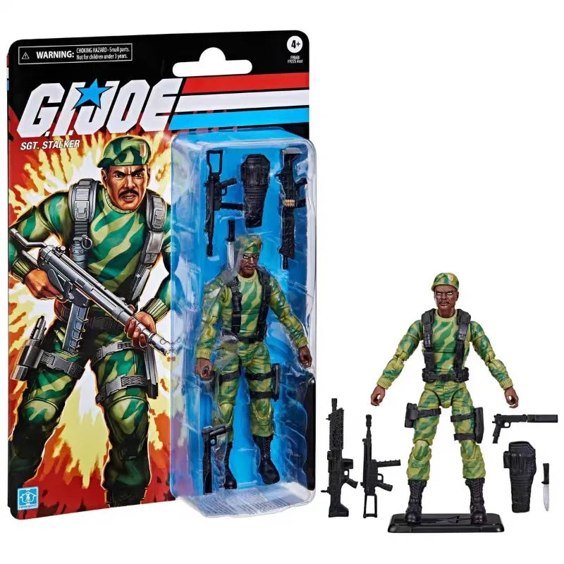 Original Hasbro G.I. Joe GI Joe Classfied Series Retro Cardback Sgt Stalker Action Figure Collection Toys Model