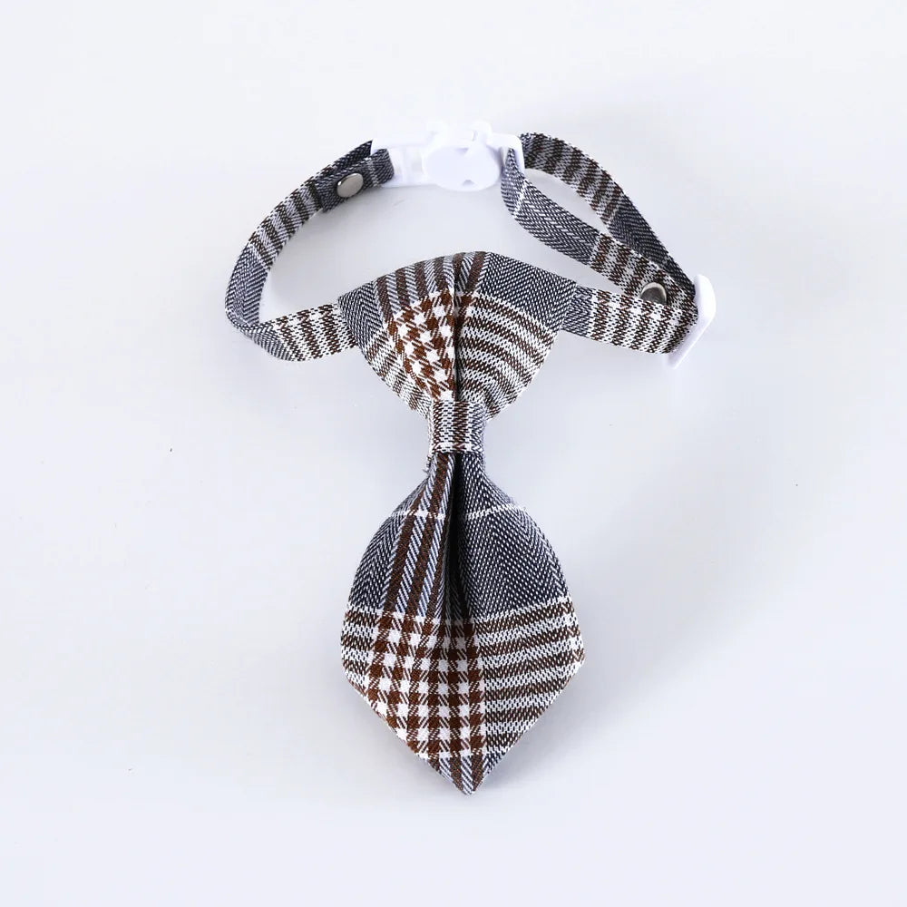 1pc Adjustable Plaid Cat Collar with Bow Tie - Adjustable Comfortable Collar, Perfect for Holiday Dress Up and Everyday Wear