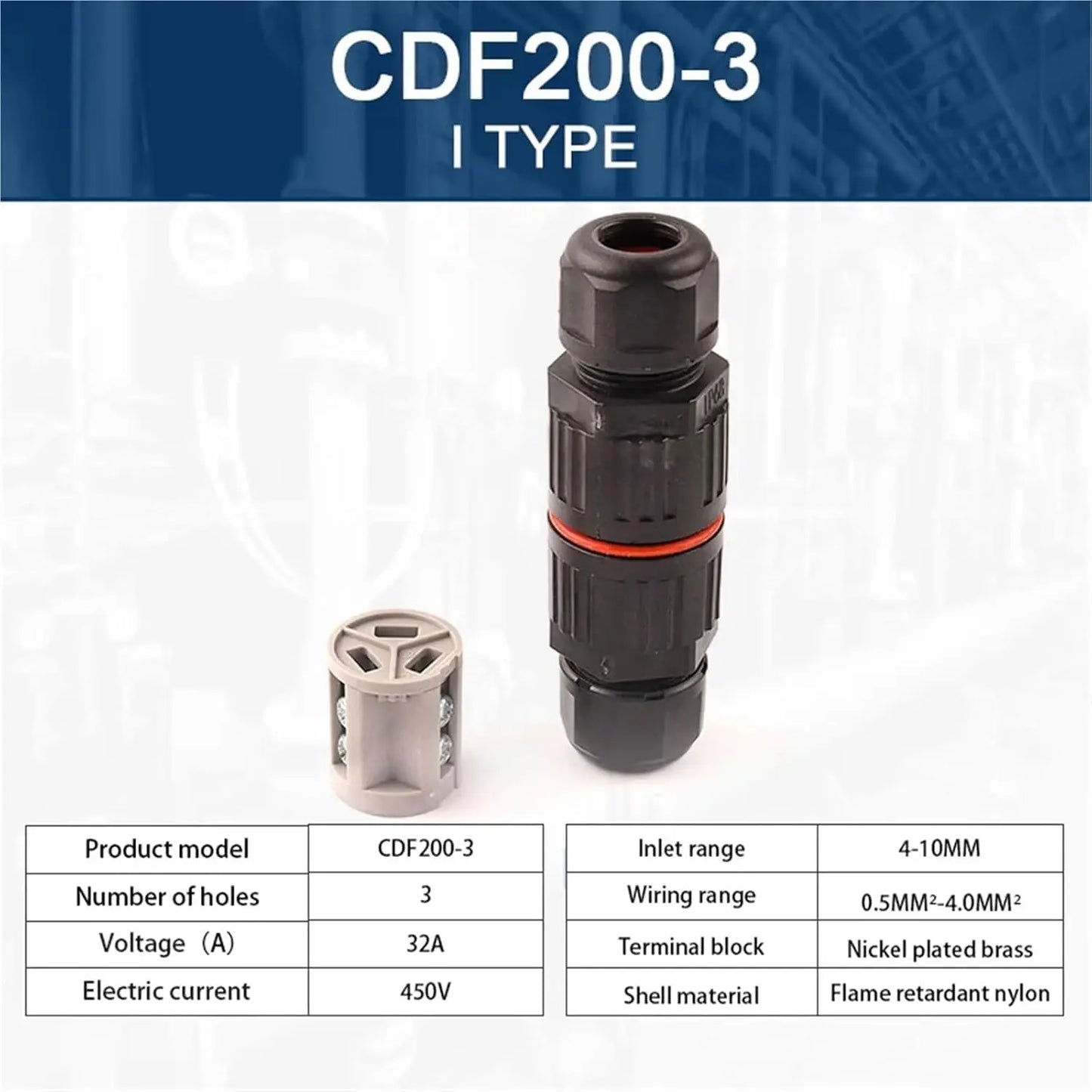 1PCS IP68 I/T Shape Waterproof Connector 2/3/5 Pin Wire Connectors Quick Screw Connect Push-in Terminals Electric Junction Box