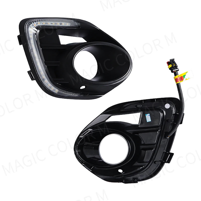 For Mitsubishi Lancer 2015 2016 2017 LED Daytime Running Light DRL Turn Signal Daylight Waterproof Fog Head Lamp Car Accessories