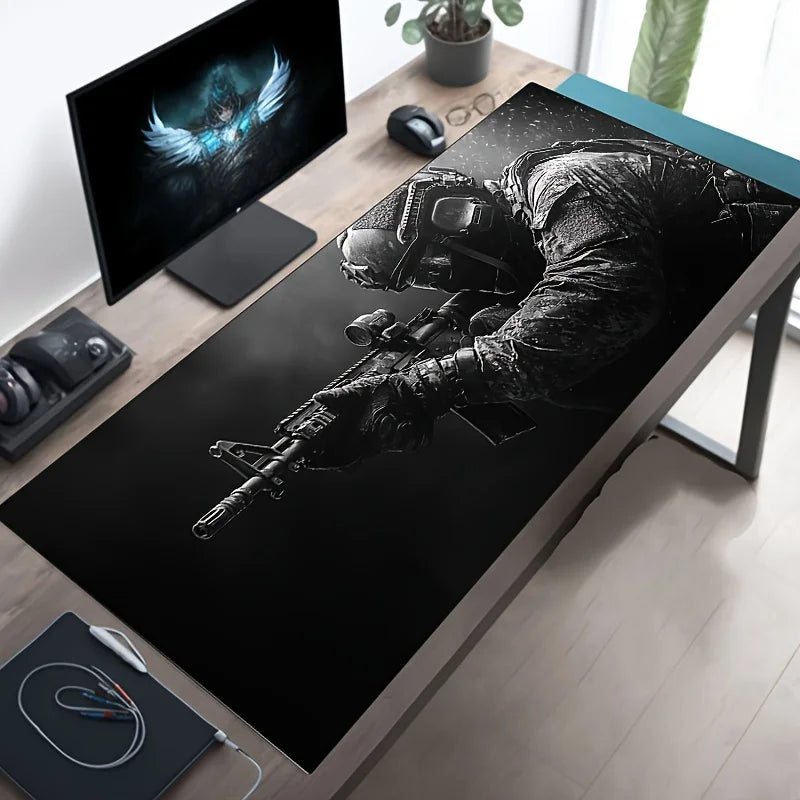 Large Mouse Pad Tactical Soldier NonSlip XXL desk Mat gaming Stitched Edges Rug1