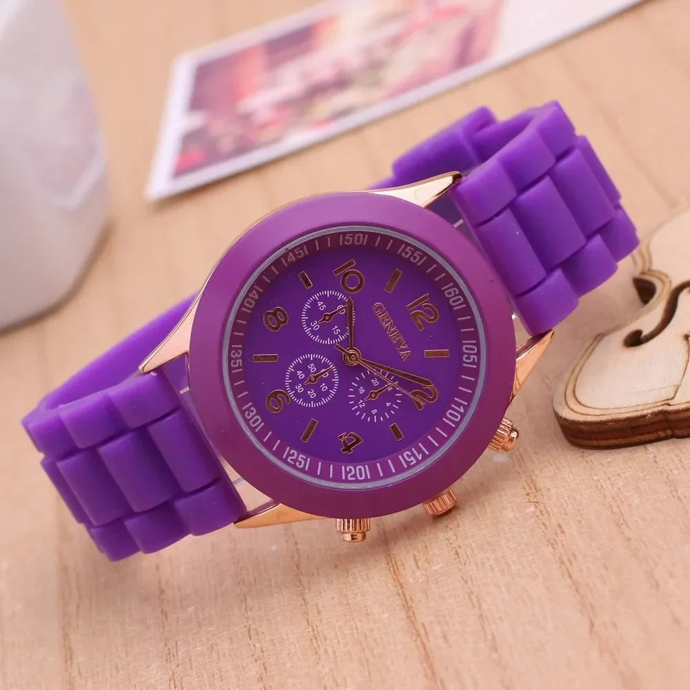 New Fashion Luxury Brand Women's Watch Silicone Strap Quartz Wrist Watch for Female Relogio Feminino Dropshipping
