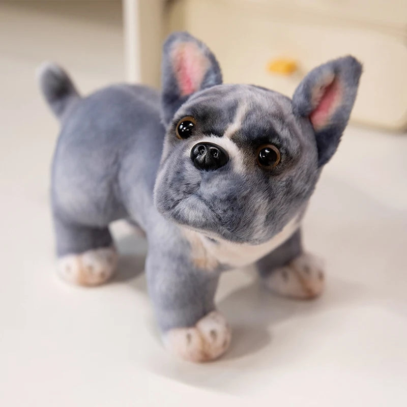 Realistic Poodle Pug Puppy Plush Toy Miniature Guinea Pig Stuffed Doggy Cute Fluffy Pet for Room Decor Children's Birthday Gift