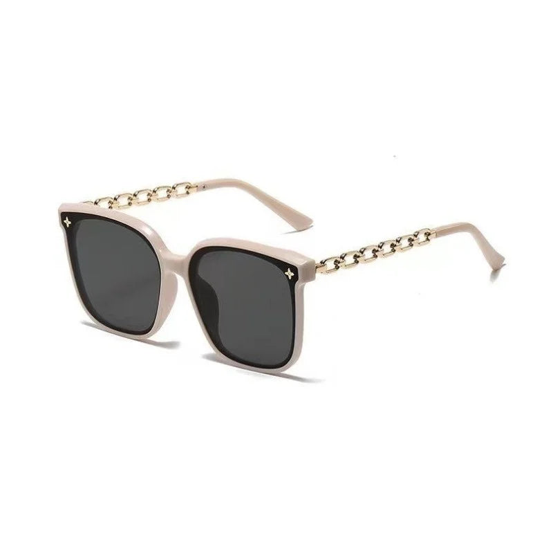 5pcs Classic Square Men's and Women's Sunglasses, Retro Large Frame UV Resistant Sunglasses