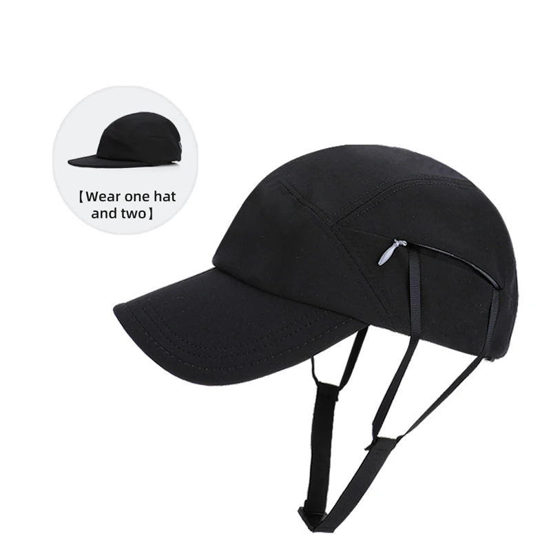9274-New summer women's outdoor cycling sun hat, women's lightweight breathable baseball cap, windproof drawstring surfing hat