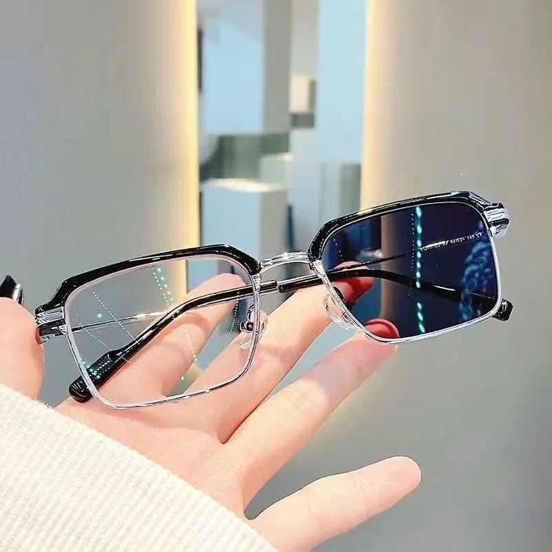 Photochromic Anti Radiation Glasses Eyeglass Eyeglasses for Woman Men Vintage Eyebrow Frame