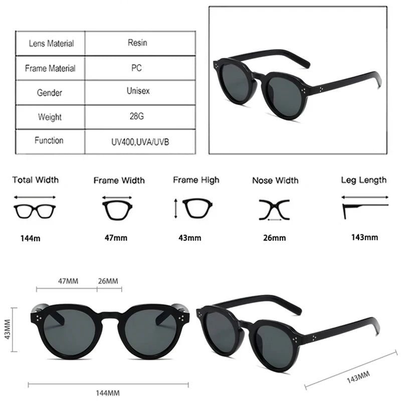 JNPCXI Oval Sunglasses Women Fashion Clear Black Orange Shades Retro Rivets Men Punk Trending Sun Glasses UV400