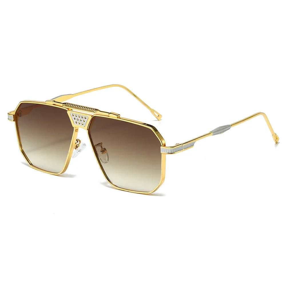 JNPCXI Retro Quality Metal Square Women Luxury Sunglasses Shades UV400 Fashion Gradient Men Sun Glasses