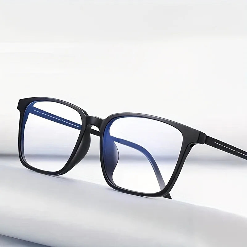 Unisex Retro Business Style Reading Glasses Rectangular Frame +1.0 to +3.0 Magnification for Elderly Ideal for Reading Work