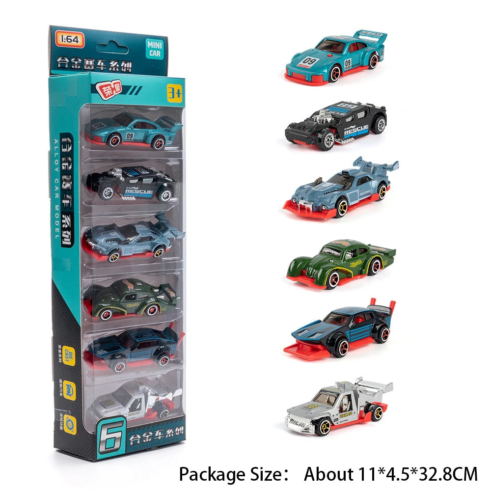 1:64 Vintage Car Alloy Diecast Racing Cars Series Miniature Model Toys Rubber Tires Sliding Forward Vehices Boy Gifts Collection