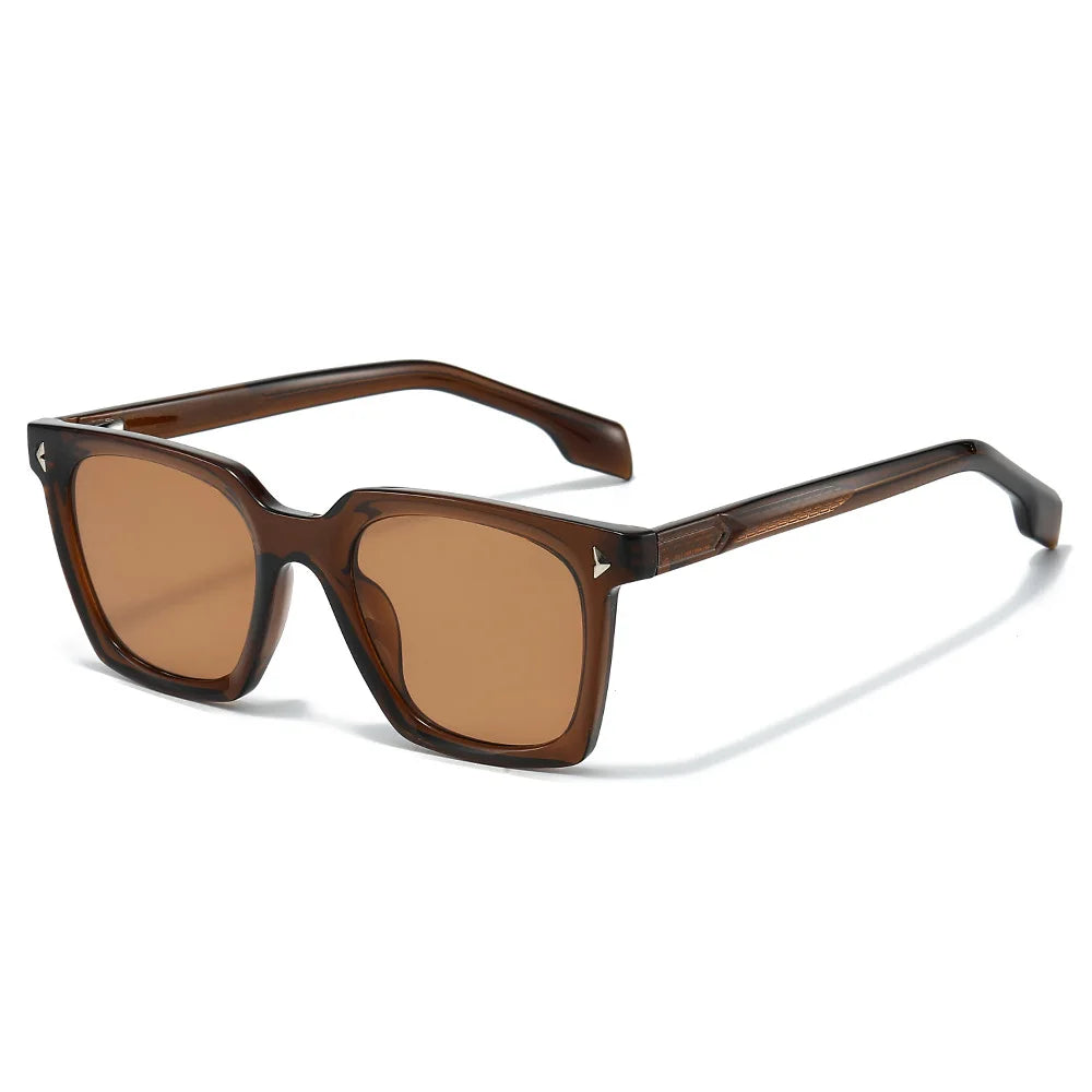 JNPCXI Fashion Sunglasses Men Vintage Square Tr90 Gradient Sun Glasses Outdoor Sports Party Vacation Travel Driving Eyeglasses