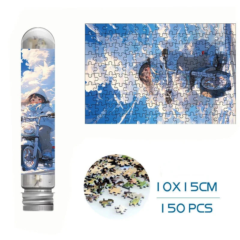 150PCS Mini Test Tube Jigsaw Puzzles for Adults Decompression Toy Fridget Puzzle Game Family Decoration Educational Toys